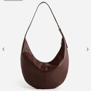 Madewell The Essential Curve Shoulder Bag chocolate raisin leather